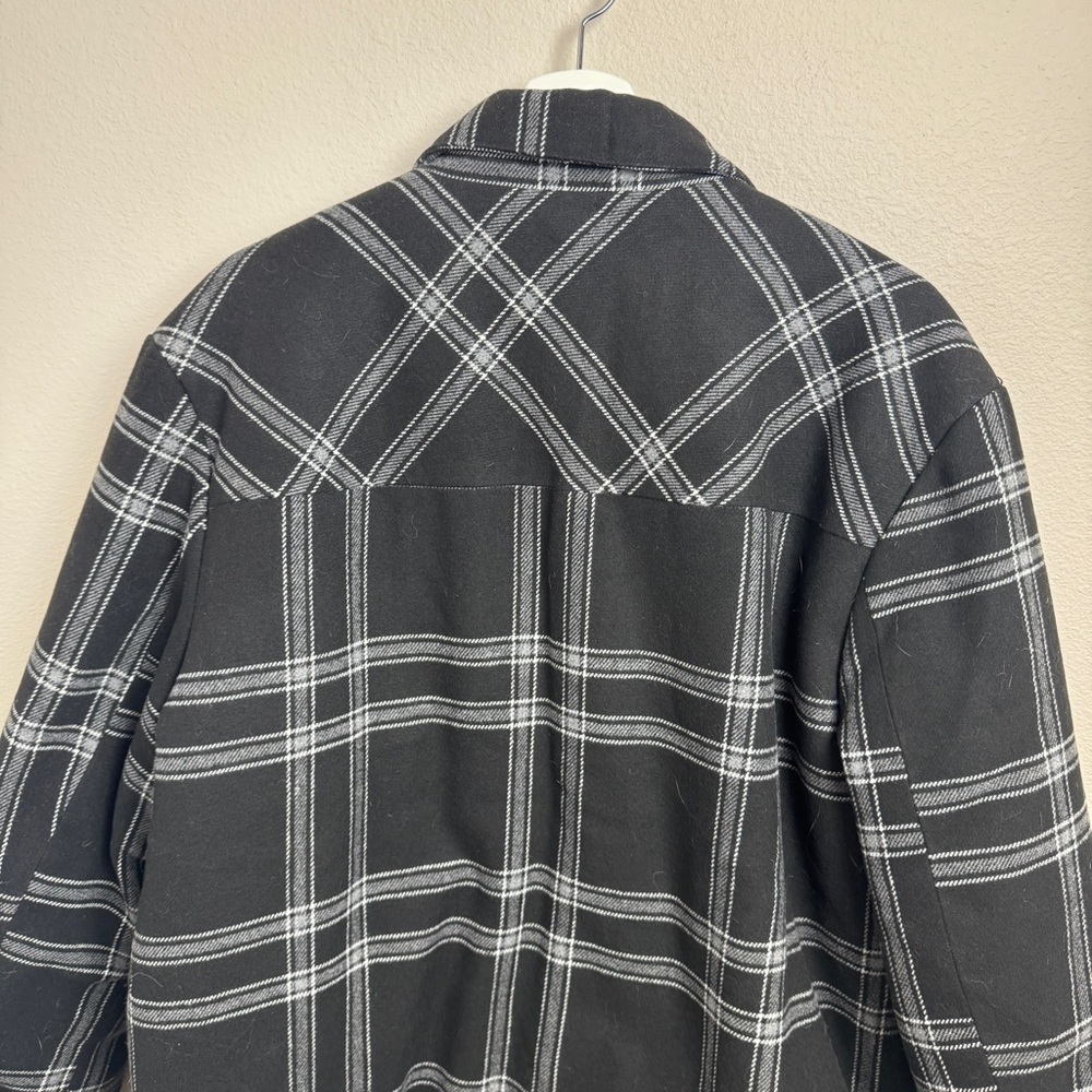 Broken Promises Warrior Black & Grey Plaid Flannel Jacket Size XL Unisex - Picture 13 of 14
